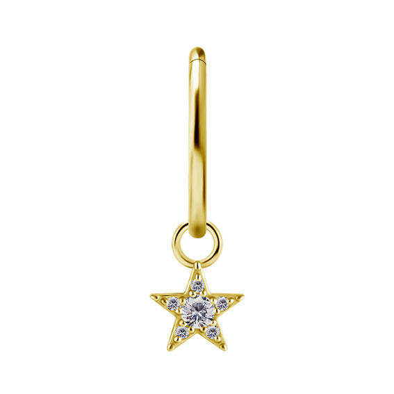 Zawieszka charms gwiazda cyrkonie premium złoto 18K Rodzaj biżuterii