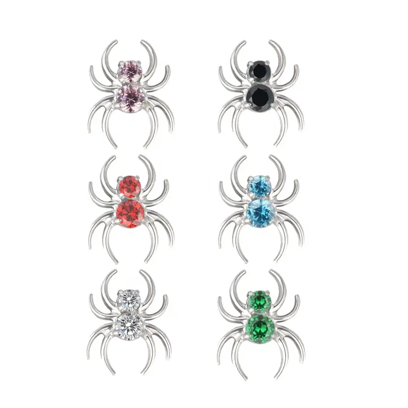 Tytanowy kryształowy pająk – różne kolory – halloween Ashley